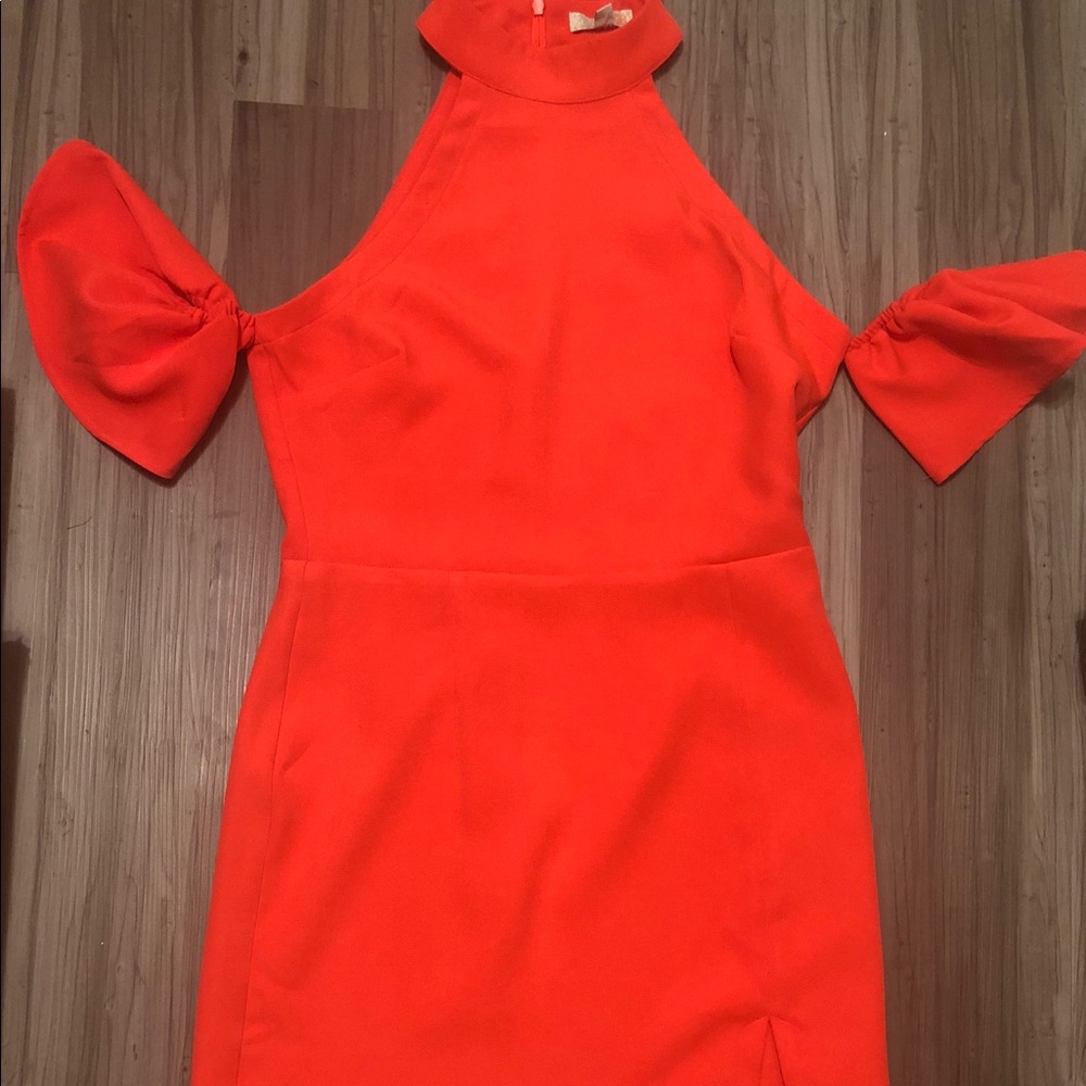 Entire cold shoulder dress